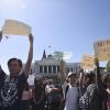 Estudiantes en manifestación